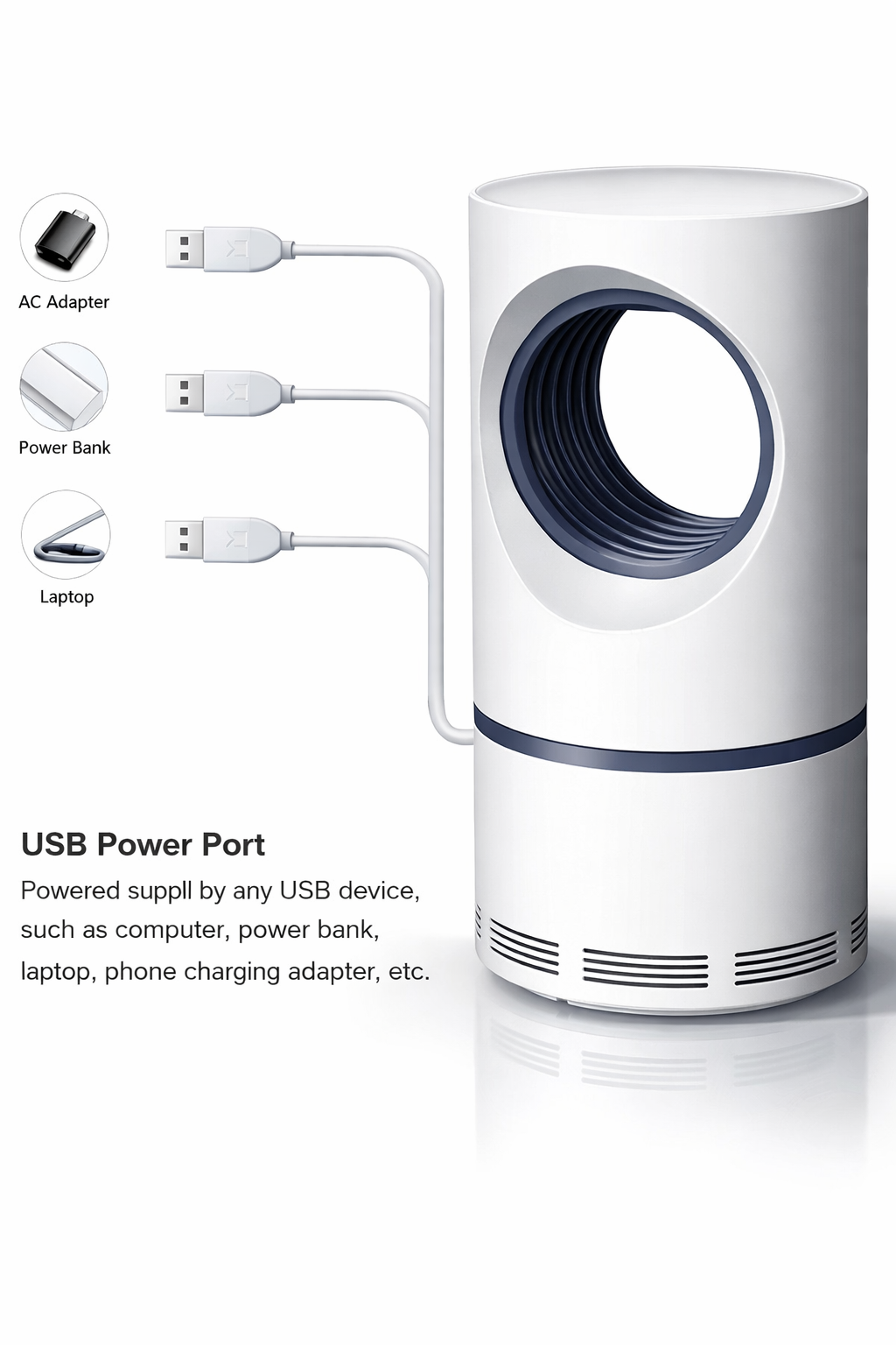 🦟✨ UV Electronic Mosquito Killer Lamp – Powerful Indoor Insect Trap with Quiet Fan